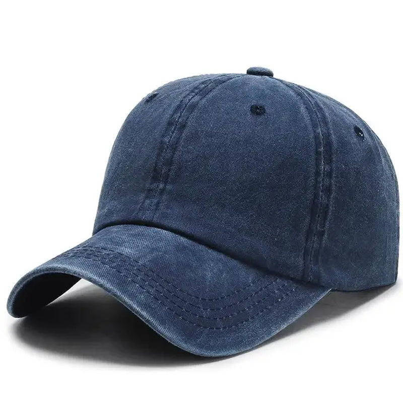 Washed Cotton Adjustable Solid Color Baseball Cap Women Men Unisex Couple Cap Fashion Dad Hat Snapback Cap High Quality