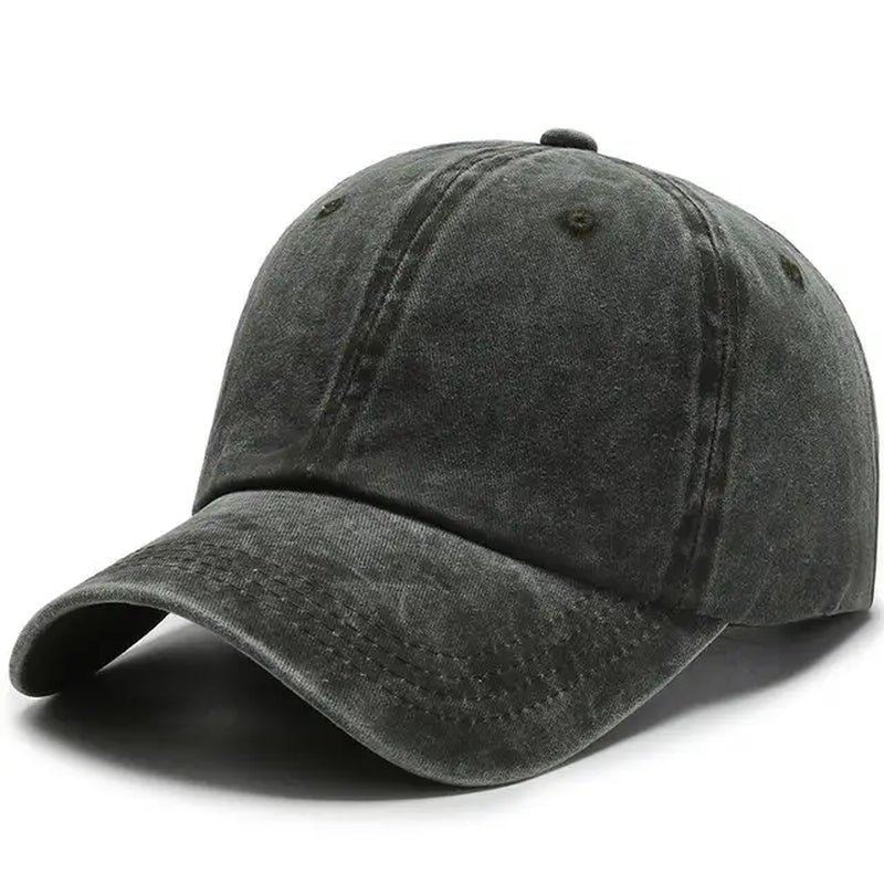 Washed Cotton Adjustable Solid Color Baseball Cap Women Men Unisex Couple Cap Fashion Dad Hat Snapback Cap High Quality