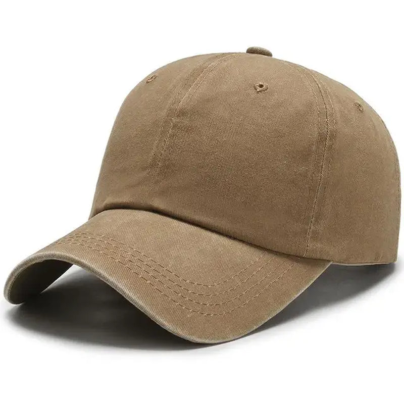 Washed Cotton Adjustable Solid Color Baseball Cap Women Men Unisex Couple Cap Fashion Dad Hat Snapback Cap High Quality