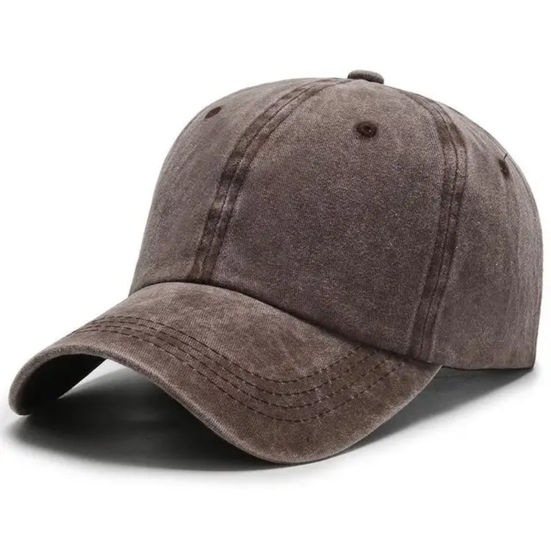Washed Cotton Adjustable Solid Color Baseball Cap Women Men Unisex Couple Cap Fashion Dad Hat Snapback Cap High Quality